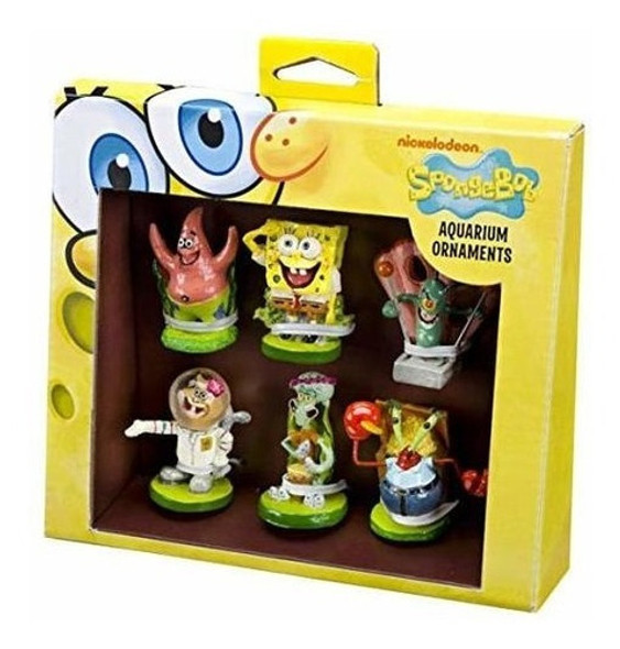 Set De 6 Personajes Para Acuario Bob Esponja 0
