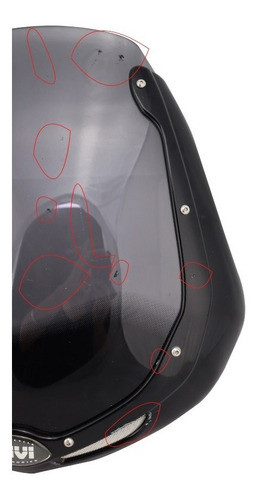 Outlet Parabrisas Adaptable Moto Pista Calle Universal Fume 1