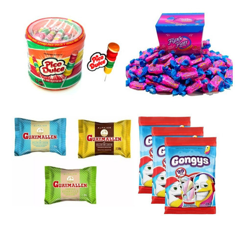 Combo N°1 Golosinas Cumpleaños X 10 Chicos Caramelo Chupetin 0