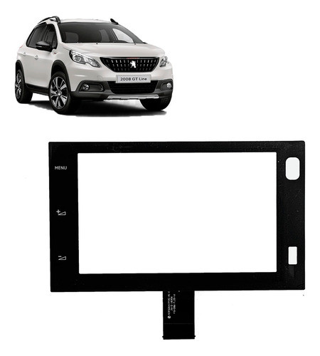 Kit 2 Tela Touch Screen Peugeot 208 2008 2018/2020 Multimidi 0