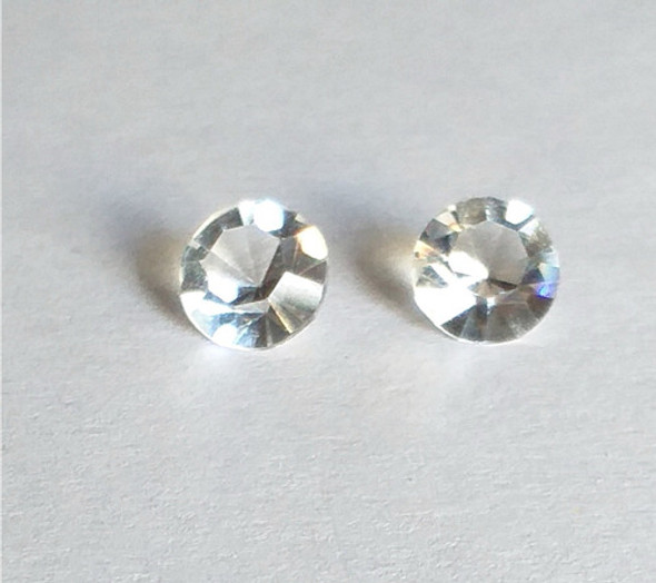 Cuarzo Topacio Facetado X2 Sw Cristal Diáme Aprox 8 X 5,5 Mm 1
