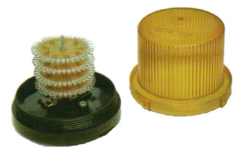 Baliza Electrónica Destellante 80 Leds , Disponible En  12v Y 24v , Tulipa De Policarbonato , Color Ambar 0