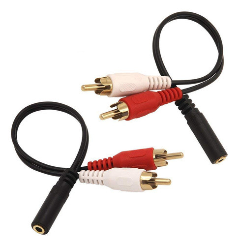 10 Pulgadas Hembra Estéreo De 3,5 Mm A 2 Rca Macho Jack Audi 0