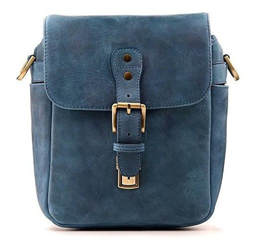 Mini Bolsa De Mensajero Con Camara De Cuero Genuino Megagear 1