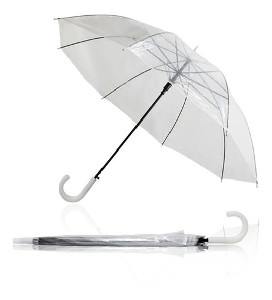 Guarda Chuva Transparente Automático Eventos Decoração Adul. 0