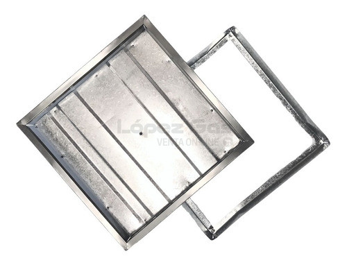 Tapa Camara Super Reforzada 60x60 Filete Acero Galvanizada 1
