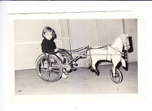 Foto Niño Juguete Antiguo Caballito Coca Cola 0