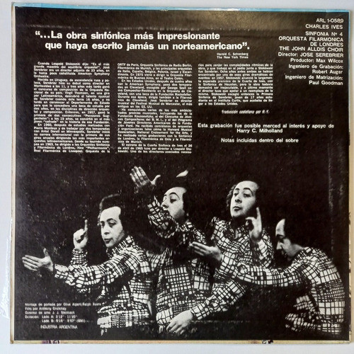 Charles Ives Sinfonia 4 Jose Serebrier Vinilo / Kktus 1