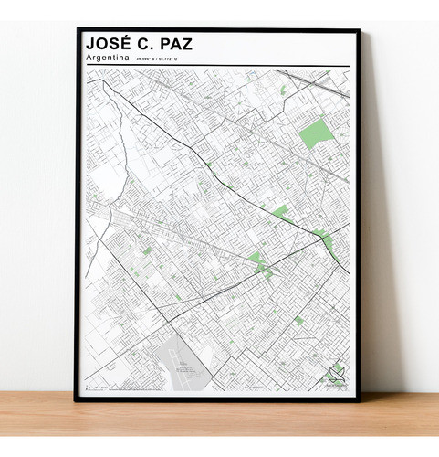 Mapa Partido De José C. Paz 80cmx61cm 0