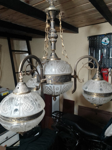 Lampara De Techo Antigua Vintage 4 Faros 0