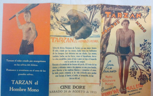 Programa Cine Tarzán De Los Monos Original De Época 1933 0