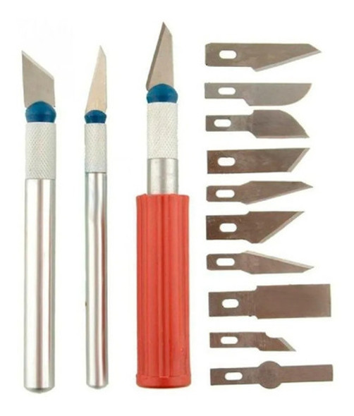 Set Cutter 13 Piezas Intercambiables Tipo Bisturi Manualidad 0