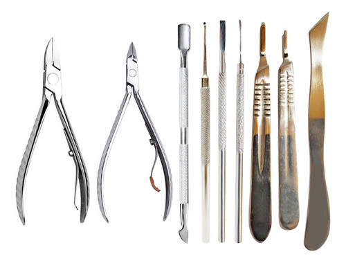 Kit Instrumental Podologia Pedicuria Con Alicates Mundial 3 0