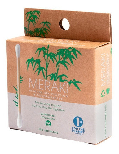 Hisopos Bambu Meraki Biodegradable Pack X3 - 300 Hisopos 1