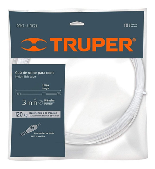Cinta De Enhebrar Cables / Pasacable Acero 30 Metros Truper 1
