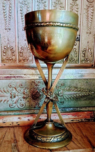 Antiguo Trofeo Copa Boxing School N Pompeya Año 1923 0