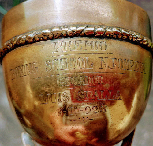 Antiguo Trofeo Copa Boxing School N Pompeya Año 1923 1