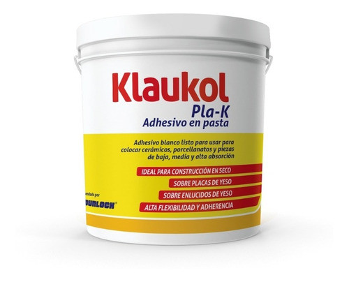 Adhesivo Revestimientos Para Durlock Klaukol Pla-k  X 7 Kg 0