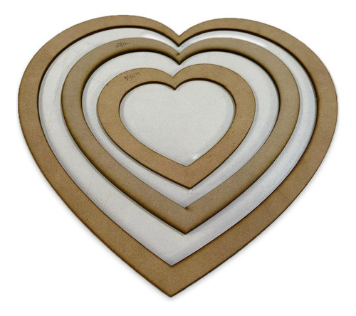 Corazón Aro Arandela Mandala Kit X 20u 14cm Mdf/fibrofacil 0