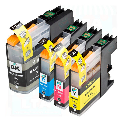 Pack 4 Cartuchos Alternativos Compatibles Con Mfc-j4510dw 0