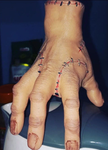 Dedos Merlina Locos Adams Pintada A Mano Lulu3d 1