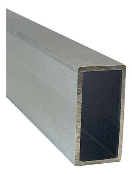 Perfil De Aluminio Tubo 40x20 Mm Natural X 2 Metros 0