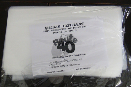 Bolsa X 50u Para Tapa De  Discos De Vinilo Funda 100 Mi Lp´s 1