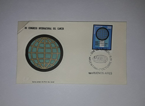 Sobre Primer Día Emisión 1978 Congreso Internacional Cáncer 0