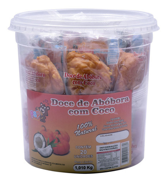 Abobora Com Coco Original Natural Pop Mirassol 20 Unidades 0