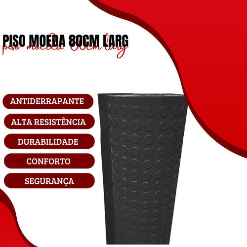 14 Metros Tapete Emborrachado Moeda Academia 80cm Larg Ideal 1