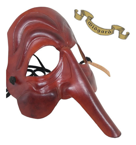 Máscara Pantalone Commedia Dell'arte Artesanal Cuero 0