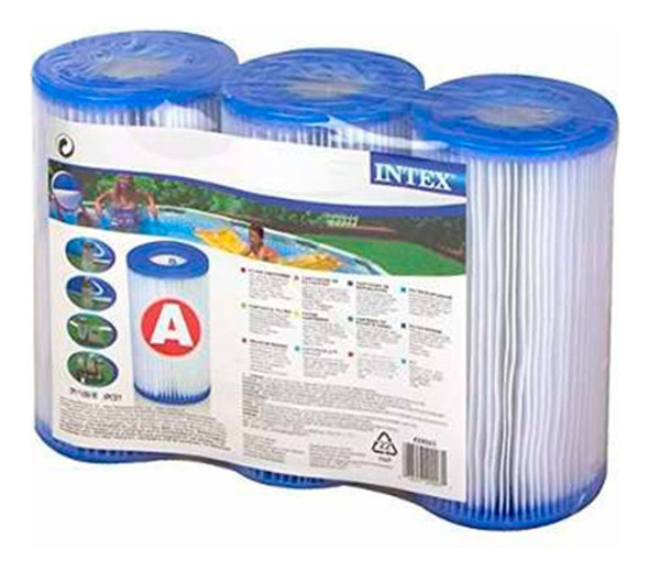 Pack 3 Filtros Para Bomba De Piscina Intex Tipo A 0