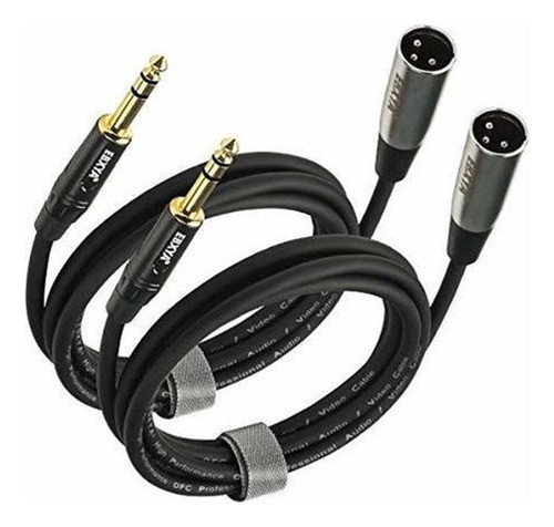 Cable Macho Ebxya 1/4  Trs A Xlr Balanceado Con 3 Pines De 6 0