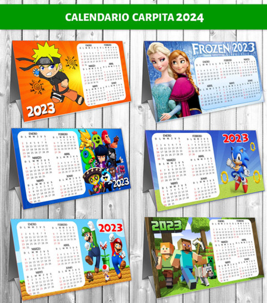 Kit Imprimible Calendarios 2024 Plantillas Editables 1