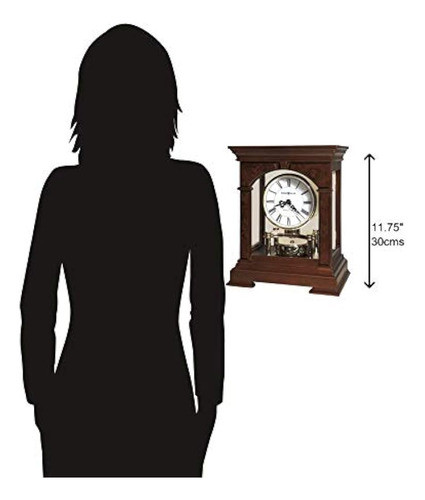 Howard Miller Carey Reloj De Mesa 547-646 Latón Cepillado Co 1