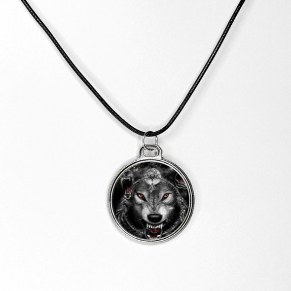 Lindo Colar Amuleto Quertipo De Poder Lobo Da Furia Resinado 0