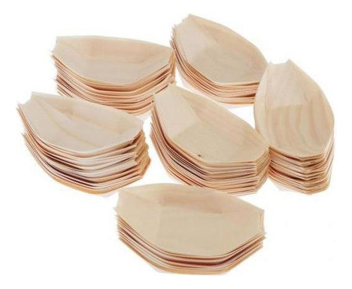 Bandejas De Comida Para Barco De Madeira, 200 Unidades 0