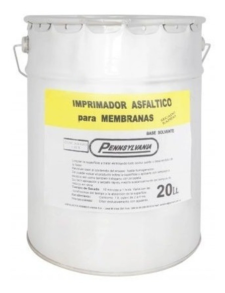 20 Litros Imprimador Al Solvente Para Membrana Asfaltica 0