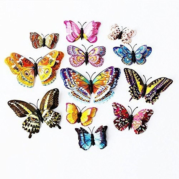 Vinilo Decorativo Pared 12 Un Mariposas Multicolor 1