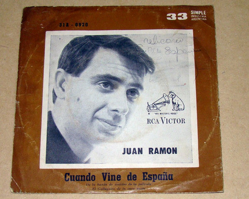 Juan Ramon El Relicario /cuando Vine De España Simple C/tapa 0