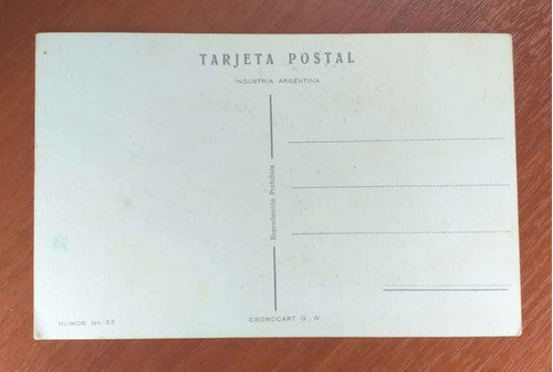 Tarjeta Postal Cromocart Serie Humor Numero 33 1