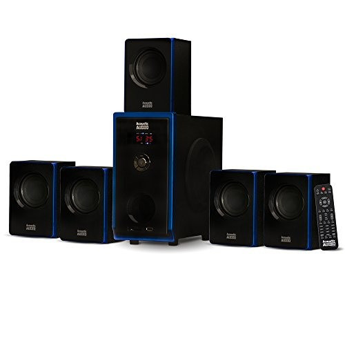 Acoustic Audio Aa5102 Bluetooth Powered 5.1 Speaker System 0