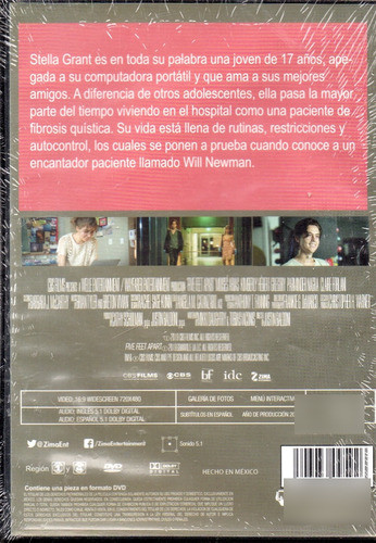 A Dos Metros De Ti - Dvd Nuevo Original Cerrado - Mcbmi 1