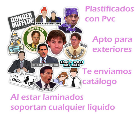 Stickers The Office 20 Unidades Pvc Plastificados 1