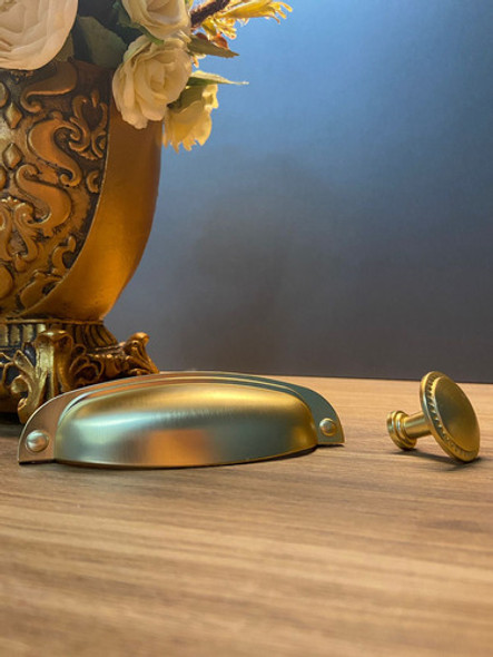 Kit 15 Puxador Para Móvel Concha Colonial 115 Dourado 96mm 1 Kit 15 Puxador Para Móvel Concha Colonial 115 Dourado 96mm 1