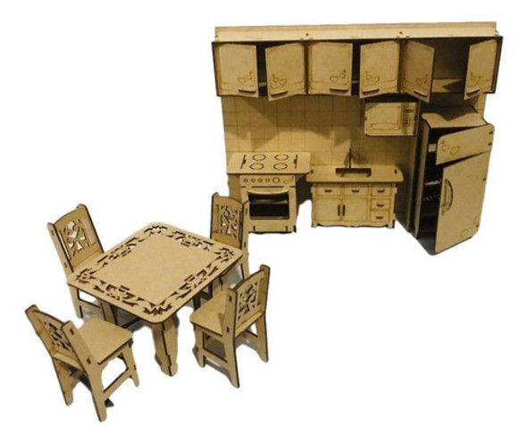 Kit 22 Móveis Para Casa De Bonecas Barbie 1,40 Cm 0 Kit 22 Móveis Para Casa De Bonecas Barbie 1,40 Cm 0