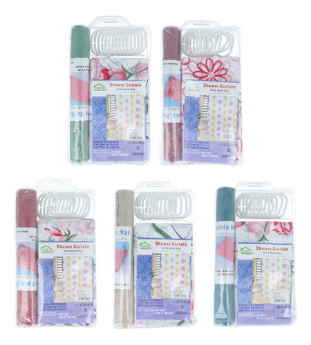 Cortina Para Baño Con Alfombra 180x180cm 0