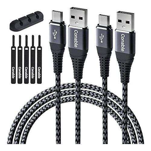 Cable Usb C 3a Carga Rápida 2 Pies (paquete De 2) Cable Tren 0