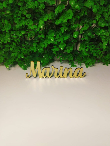 Nome Em Acrílico Espelhado Dourado 2mm Tamanho 5cm Largura 1
