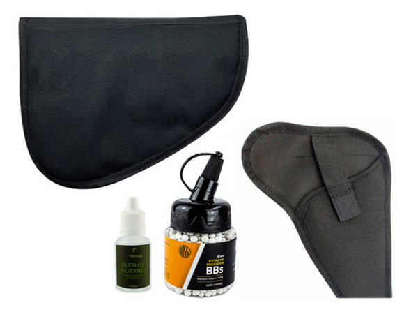 Esferas Airsoft 0.20g + Capa Com Forro + Coldre + Silicone 0 Esferas Airsoft 0.20g + Capa Com Forro + Coldre + Silicone 0